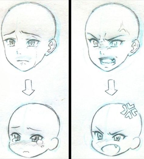 Angry baby emotion/expressions  tipo anime Experience Drawing, Anime Face, Drawing Heads, Drawing Faces, Drawing Expressions, Digital Painting Tutorials, Chibi Drawings, Anime Drawings Tutorials, Drawing Tutorials