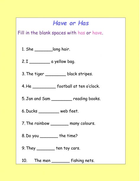 Verb to have online worksheet for KINDERGARTEN. You can do the exercises online or download the worksheet as pdf. Verb To Have Worksheet, Helping Verbs Worksheet, Verb To Have, Struktur Teks, Worksheet For Kindergarten, Tenses English, English Grammar For Kids, Helping Verbs, Grammar For Kids