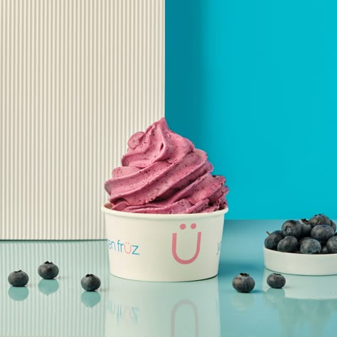 Blueberries are known for being high in antioxidants 🫐 Enjoy a blueberry flavur! Mix-in or top it with your other favourite fruits and treats. #frozenyogurt #froyo #icecream #dessert #yogurt #frozen #food #chocolate #frozentreats #sweet #menchies #delicious #healthy #yummy #foodie #vegan #healthyfood #love #crepes #cookies #froyolovers #sundaes #milkshakes #frozenyoghurt #slushies #icecreamsandwiches #whippedcreamery #instafood #icecreamcones #gourmetfrozentreats Frozen Yogurt Aesthetic, Ice Cream Soft Serve, Dessert Yogurt, Gelato Bar, Yogurt Frozen, Cream Photography, Ice Cream Photography, Drink Display, Frozen Yogurt Shop