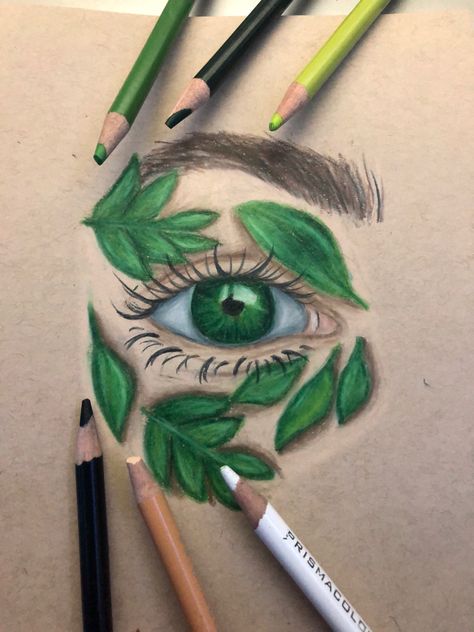 Pencil Colour Eye Sketch, Colored Pencil Art Projects High School, Drawing Using Color Pencil, Simple Marker Art, Eye Drawing Colored Pencil, Eye Drawing Colored, فن الرسم بالمسامير, Drawing Colored Pencil, Eyes Painting