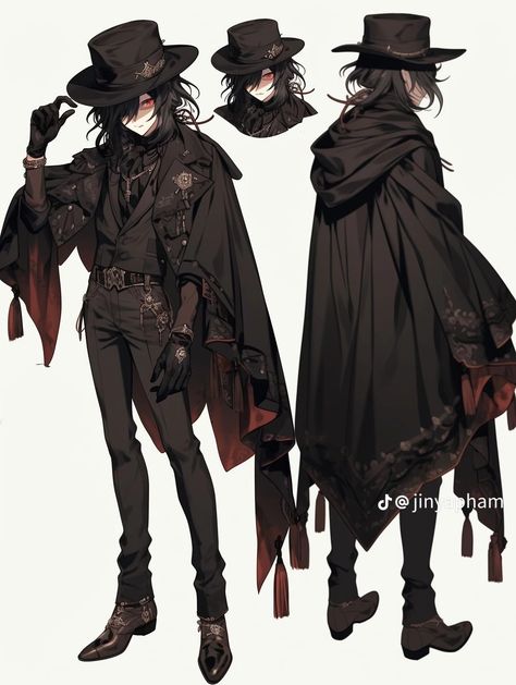 Witch Aesthetic Fashion Men, Magic Outfits Male, Dark Fantasy Fashion Male, Servant Outfit Male, Priest Character Design Male, Male Witch Costume, Witch Boy Aesthetic, Wizard Outfit Design Male, Wizard Oc Male