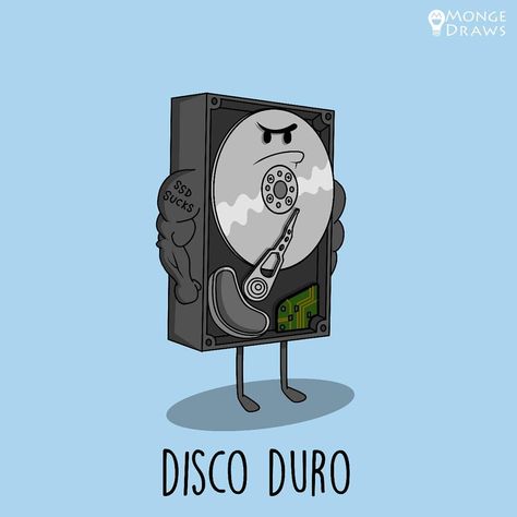 El disco más duro del barrio!  Gracias a los cracks de @labyforeverdata por su colaboración. . #disco #duro #hdd #hardware #ssd… Marketing Humor, Sticker Random, Good Trip, Pop Art Design, Disco Duro, Teaching Spanish, Travel Fun, Pop Art, Darth Vader