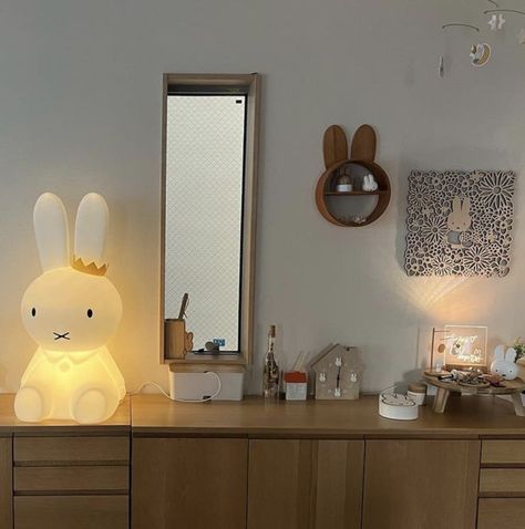 Miffy Bedroom, Miffy Lamp, House Essentials, Furniture Placement, Cute Room Ideas, Dreamy Room, Cozy Room, Room Layout, Aesthetic Room