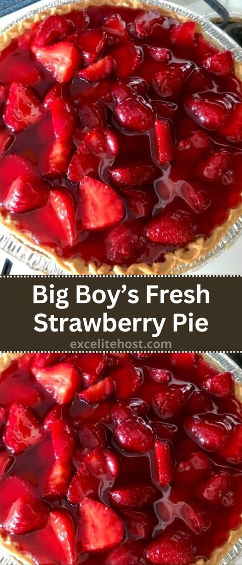 If you are lucky, you live in a part Big Boy Strawberry Pie Recipe, Strawberry Pie Recipe, Beef Tips And Gravy, Fresh Strawberry Pie, Strawberry Pie Filling, Pie Filling Recipes, Baked Pie Crust, Strawberry Dessert Recipes, Strawberry Filling