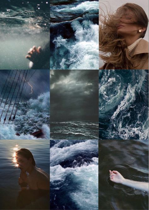 Goddess Of Ocean, Kymopoleia Goddess, Greek Goddesses Aesthetic, Sea Goddess Aesthetic, Water Goddess Aesthetic, Amphitrite Aesthetic, Astrology Branding, Goddess Of Storms, Storms Aesthetic