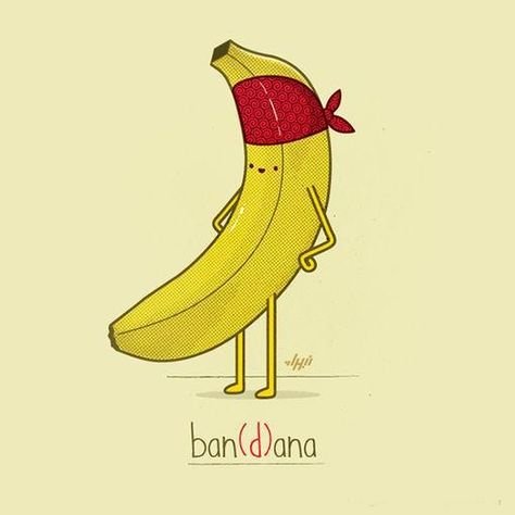 This only proud of banana Deco Fruit, Tumblr Illustration, Punny Puns, Visual Puns, Banana Art, Rings Ideas, Cute Puns, Funny Illustration, Funny Drawings