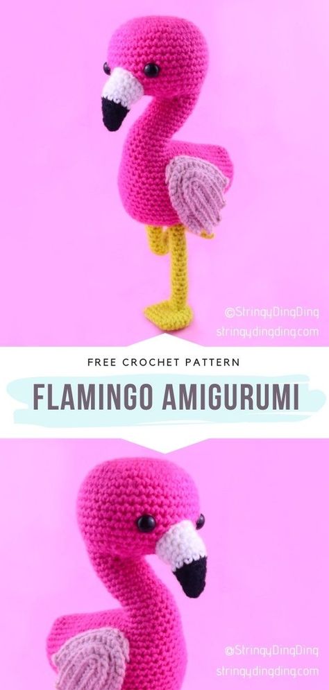 Crocheted Flamingo Free Pattern, Crochet Flamingo Pattern Free, Flamingo Hat Crochet, Crochet Flamingo Pattern, Flamingo Crochet Pattern Free, Crochet Flamingo Pattern Free Easy, Crocheted Flamingo, Flamingo Amigurumi Free Pattern, Free Flamingo Crochet Pattern