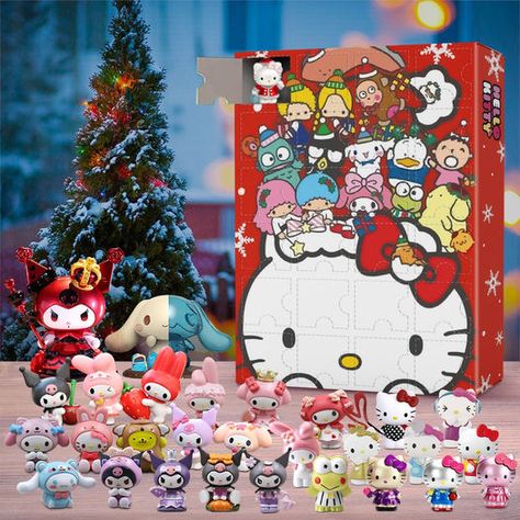 Hello Kitty Calendar Sanrio, Sanrio Figures, Advent Calendar Christmas, Hello Kitty Gifts, Calendar Christmas, Christmas Countdown Calendar, Advent Calenders, Days Before Christmas, Countdown Calendar