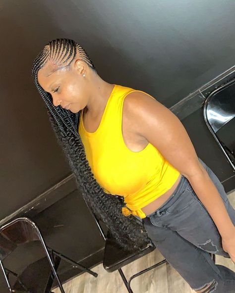 Bohemian Lemonade Braids, Braids For Black Women Color, Vacation Braids For Black Women, Twisted Braids For Black Women, Vacation Braids, Feed In Braids Ponytail, Lemonade Braids Hairstyles, Lemonade Braids, Braids For Black