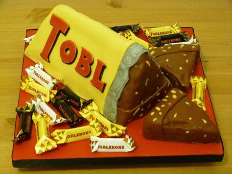 Toblerone cake Toblerone Cake, Toblerone Chocolate, Milk Cake, 80th Birthday Party, Different Cakes, Cookie Designs, Celebration Cakes, Themed Cakes, Birthday Cakes