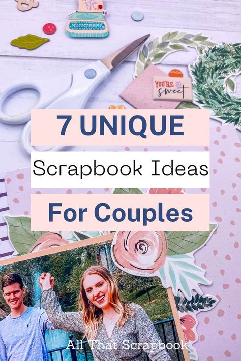 Scrapbook Ideas Husband And Wife Scrapbook Ideas, Couple Photo Scrapbook, Cool Scrapbook Ideas For Boyfriend, Couples Scrapbook Pages Ideas, Cute Scrapbook Ideas For Girlfriend, Beginner Scrapbooking Ideas Simple, Couples Scrapbook Pages, Scrapbook Idea For Boyfriend, Scrapbook Ideas Simple Photo Layouts