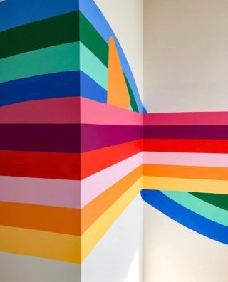 Make a Mural: How to Build a Color Palette | Banyan Bridges Wall Murals Diy, School Murals, Rainbow Room, Murals Street Art, Mural Design, My Favorite Color, Mural Wall Art, Wall Graphics, Geometric Abstract