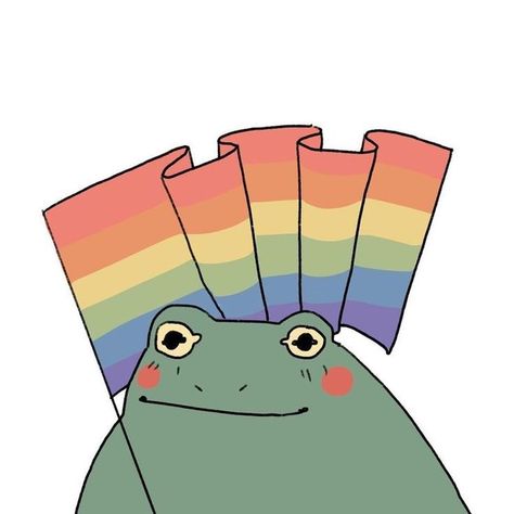 Frog Art Aesthetic, Pride Frog, Frog Aesthetic, Frog Drawing, Aesthetic Couple, Frog Art, Art Aesthetic, Rainbow