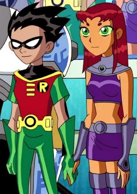 Superhero Couples, Robin Halloween Costume, Starfire Costume, Robin And Starfire, Robin Superhero, Robin Starfire, Teen Titans Robin, Teen Titans Starfire, Couples Halloween Costumes