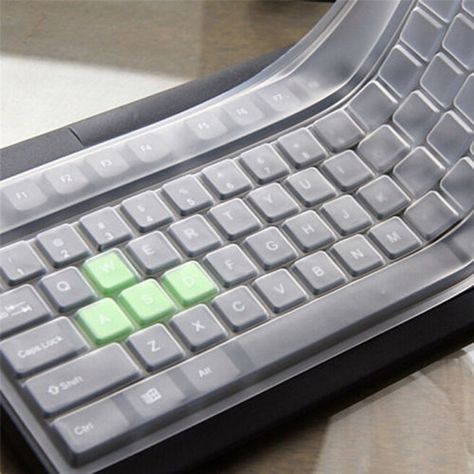 A silicone keyboard to stop dirt and crumbs from slipping into the cracks and damaging your keyboard. Choose from 26 different designs to add a pop of color and a layer of protection so you can keep on snackin'. Keyboard Protectors, Keyboard Protector, Keyboard Stickers, Laptop Parts, Keyboard Cover, Computer Desktop, Laptop Keyboard, Computer Peripherals, Portable Storage