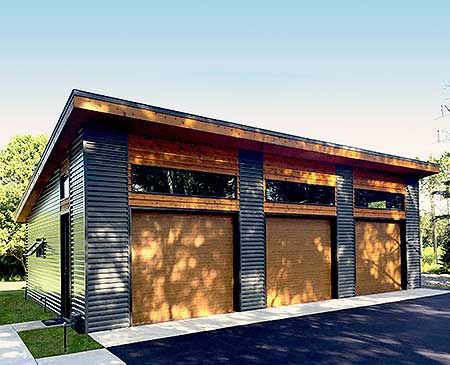 Wood look garage doors