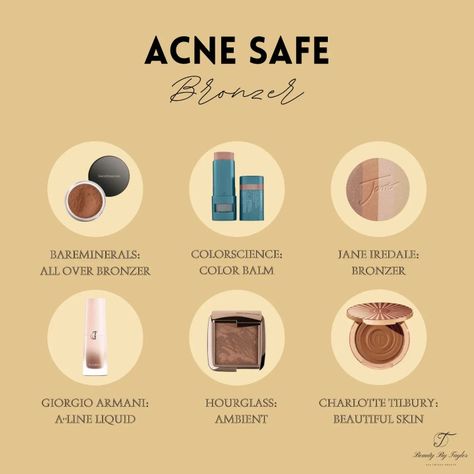 Acne Safe Contour, Acne Safe Bronzer, Acne Safe Makeup, Safe Makeup, Theatre Makeup, Makeup Wishlist, Makeup Board, Makeup Bronzer, Girl Tips