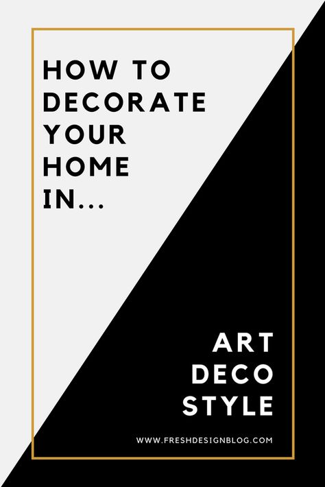 Are you a fan of Art Deco? Discover ideas for decorating your home with this distinctive interior style. Click through for the lowdown. Modern Art Deco Living Room, Art Deco Design Elements, Art Deco Style Interior, Art Deco Borders, Art Deco Accessories, Art Deco Ideas, Art Deco Living Room, Contemporary Art Deco, Popular Decor