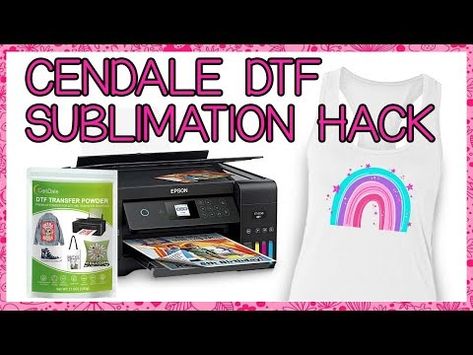 How to do a DTF Sublimation Hack with Cendale DTF Transfer Powder and DTF Transfer Sheets! - YouTube Transfer Sheets, Cricut Tutorials, Dtf Transfer, You Can Do, To Learn, Cricut