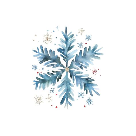 Folk Art Snowflake, Winter Journal Stickers, Snowflake Images Free Printable, Snowflake Tattoo Ideas, Simple Christmas Clipart, Creepmas Wallpaper, Scandinavian Watercolor, Snowflake Watercolor, Scandinavian Paintings