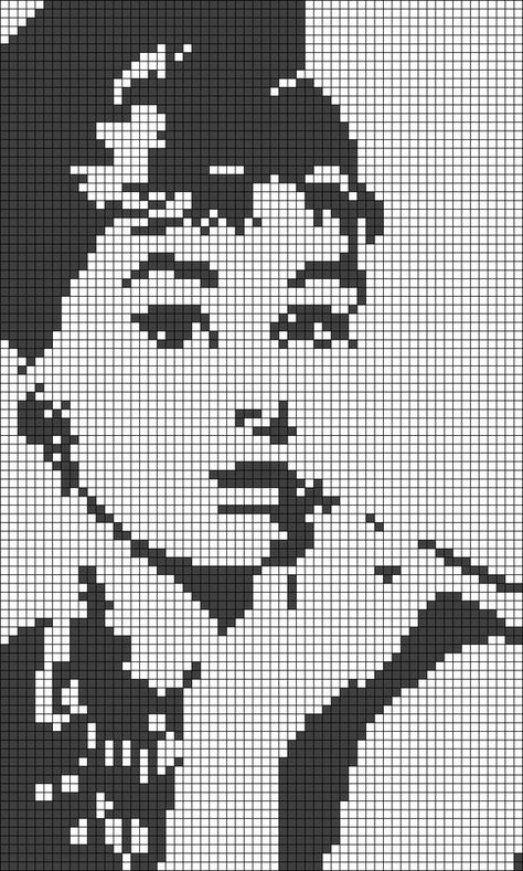 Alpha Pattern #21558 Preview added by duck Cross Stitch Silhouette, Blackwork Cross Stitch, Brick Art, Graph Crochet, Pixel Crochet, Tapestry Crochet Patterns, Pixel Pattern, Cross Stitch Alphabet, Pixel Art Pattern