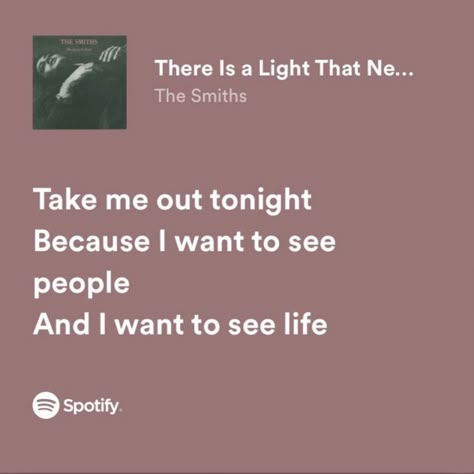 The Smiths Aesthetic, Meaningful Song Lyrics, The Smiths Lyrics, New Lyrics, Song Words, Meaningful Lyrics, There Is A Light, Spotify Lyrics, Music Quotes Lyrics