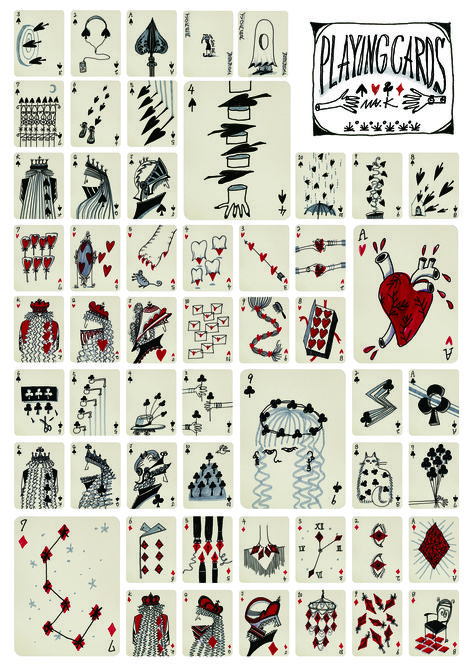 Cool Playing Card Decks, Designing Playing Cards, Homemade Deck Of Cards, Linocut Playing Cards, Homemade Playing Cards, Ace Cards Drawing, Custom Playing Cards Diy, Playing Card Sketch, Drawings On Playing Cards