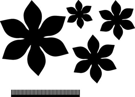 Flowers Svg Free, Felt Flower Template, Flower Svg Files, Cricut Stencils, Idee Cricut, Flower Silhouette, Flowers Svg, Leaf Template, Paper Flower Template