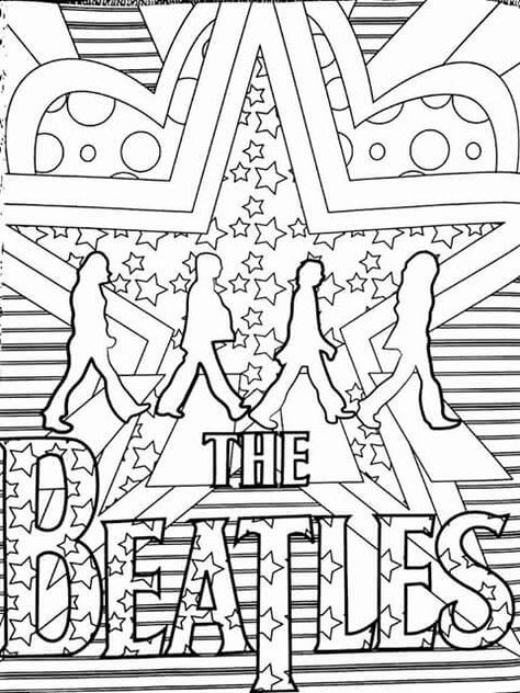 The Beatles Coloring Pages, Beatles Coloring Pages, Band Coloring Pages, 80s Coloring, Music Coloring Pages, Sunflower Coloring, Homecoming Floats, Sunflower Coloring Pages, Colouring Pictures