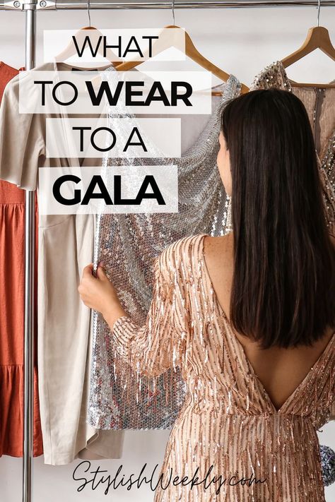 Invited to a gala? Unsure what to wear? Here are a few tips and outfit ideas when it comes to what to wear to a gala Cocktail Dress Gala, Casino Night Gala Outfit, Fundraiser Dress Outfit, Cocktail Event Outfit Classy, Fundraiser Gala Outfits, Fall Gala Outfit, Winter Gala Outfits For Women, Banquet Outfits For Women Classy, Corporate Gala Outfit