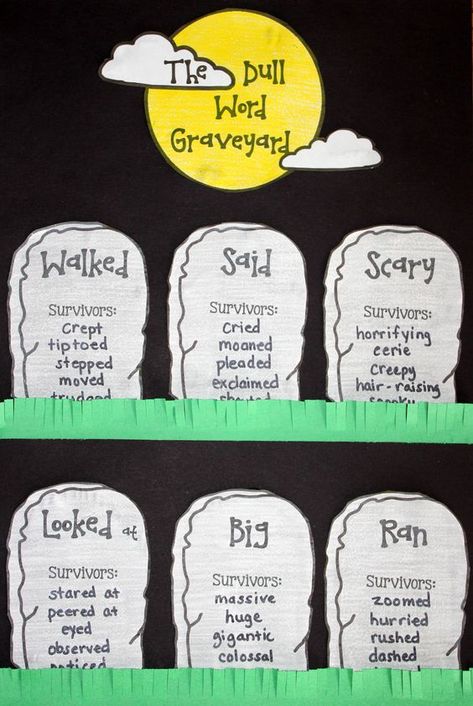 Halloween Craftivity, Literacy Display, Descriptive Language, Teaching Displays, Class Displays, 4th Grade Writing, Month Of October, School Displays, Games Kids