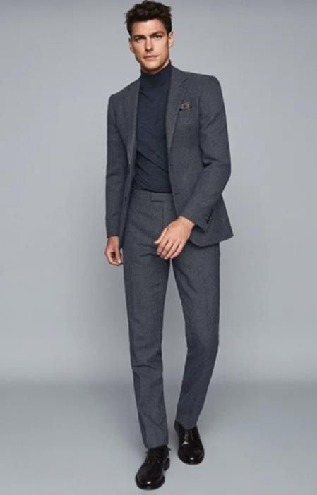 Our men's tweed suits create the ideal traditional look. Tweed wedding suits and more with green tweed suits, grey tweed suits & brown tweed suits for men. Turtle Neck Outfit Men, Turtleneck Suit, Turtleneck Outfit, Wedding Outfit Men, Slim Fit Blazers, Tweed Suits, Fashion Suits For Men, Stylish Mens Outfits, Prom Outfits