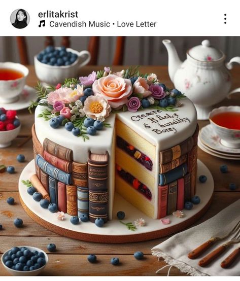 Library Cake, Spectacular Cakes, Torte Creative, Book Cakes, Dessert Cakes, Book Cake, Carmen Sandiego, Creative Birthday Cakes, Perfect Thanksgiving