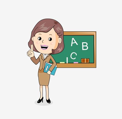 Teacher Cute Cartoon, Happy Teachers Day Clipart, Cartoon Teacher Images, Teacher Vector, Teacher Teaching In Classroom Cartoon, Animated Teacher, Teachers Day Drawing, Teacher Logo, Teacher Picture