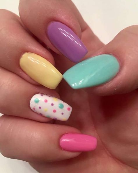 Easter Nail Designs, Easter Nail, Easter Nail Art, Colorful Nail, Nail Art Gel, Spring Nail Art, Easter Nails, Spring Nail, Holiday Nails