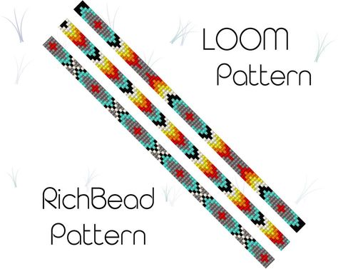 Seed Bead Bracelet Patterns, Native American Beadwork Patterns, Native Beading Patterns, Stitch Jewelry, Bead Loom Designs, Loom Bracelet Patterns, Beading Patterns Free, Loom Bracelet, Loom Pattern