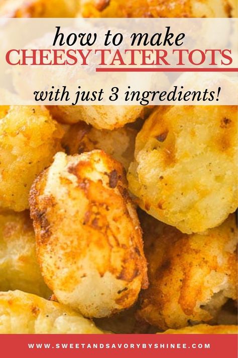 Cheese Stuffed Tater Tots, Cheese Tots Recipes, Homemade Tater Tots Baked, Homemade Tater Tot Recipes, Homemade Tator Tots Recipes, Diy Tater Tots, Cheesy Tots Recipe, Home Made Tater Tots, Cheesy Tots