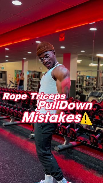 Jeremy kakoko on Instagram: "Rope Triceps Pull down mistakes This video shows the wrong vs the right way of performing cable rope triceps pulldowns. ❌ Standing up straight with shoulders up ❌ Keeping elbows out, activating more shoulders ✅ Slightly Rotate knuckles towards each other, keep shoulders down ✅ Keep elbows in close to body, slightly lean forward 👉🏾follow @yokokofit for more tips 👉🏾follow @yokokofit for more tips - Join the fitness creator discord link in bio - @transparen Standing Up Straight, Discord Link, Biceps Workout, Workout Routine, Stand Up, Link In Bio, Cable, Instagram