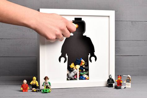 LEGO Toy Storage Children Gift Wall Art Home Decor Gift Lego Bedroom Ideas Boys, Boys Lego Bedroom, Lego Kids Room, Lego Wall Art, Lego Frame, Lego Bedroom, Lego Boxes, Lego Wall, Wall Art For Kids