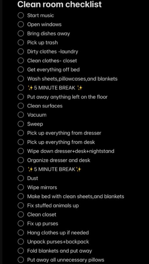 Have a messy room? This is for you!✨✨🌼 Cleaning My Room Checklist, Messy Room Aesthetic, Bedroom Cleaning Checklist, Clean Room Motivation, Room Motivation, Clean Room Checklist, To Do List Ideas, Baddie Room, Messy Bedroom