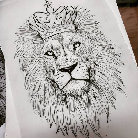 No photo description available. Lion With Crown Drawing, Geometric Tattoo Couple, Lion With Crown, Angry Lion, Lion Silhouette, Lioness Tattoo, Crown Drawing, Lion Head Tattoos, Tumblr Drawings