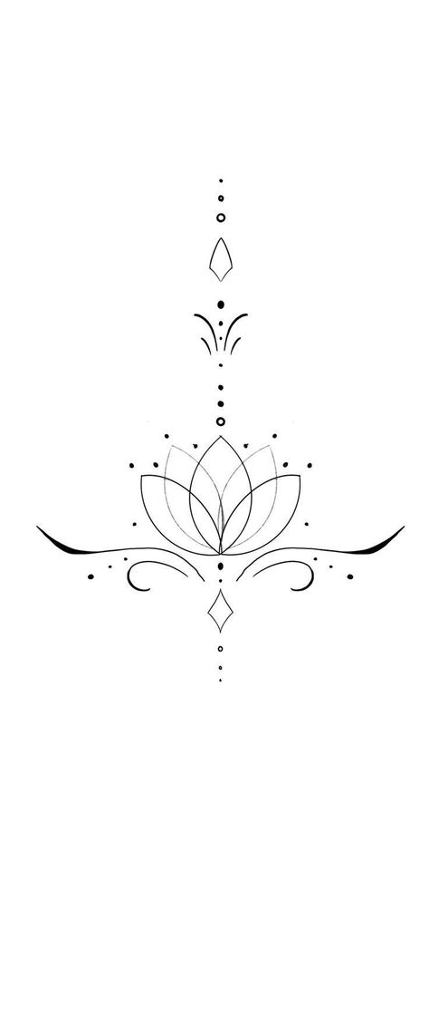 Womans Sternum Tattoos, Sternum Lotus Tattoo Women, Linear Floral Tattoo, Underboob Lotus Tattoo, Elegant Chest Tattoo Female, Tattoo Women Sternum, Lotus Tattoo Sternum, Lotus Sternum Tattoo Women, Circa Tattoo