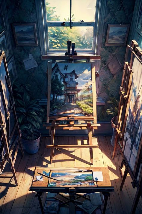 Adventure Style, Background Art, 2d Animation, Home Studio, Dream Room, Zbrush, Art Girl, Anime Wallpaper, Paint