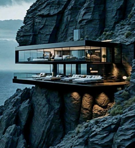 Best Architecture in the World. Dark House Aesthetic, Black Villa, Ad Interior, Futuristic House, Dark Modern, Best Architecture, Bg Design, Dark House, Architecture Construction