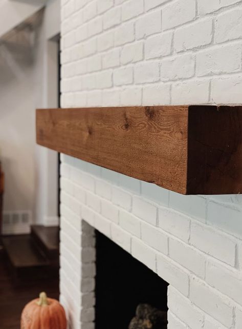 Custom Cedar Fireplace Mantel Cedar Fireplace Mantle, Cedar Fireplace, Simple Mantle, Cedar Planks, Brick Fireplace, Fireplace Mantel, Fireplace Mantle, Custom Woodworking, Remodels