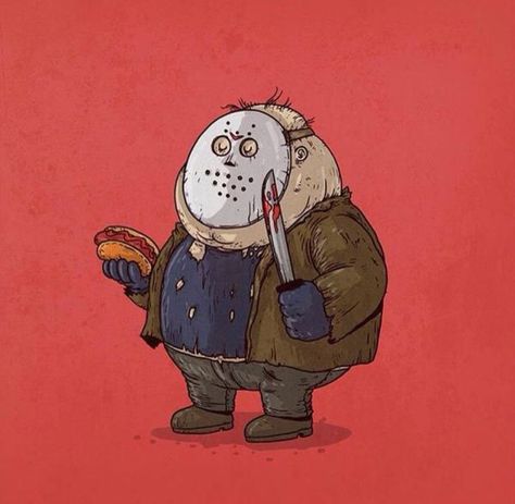 Fat Jason Fat Cartoon Characters, Fat Cartoon, Alex Solis, Cartoons 1990s, Fat Character, Happy Friday The 13th, Art Geek, Friday 13th, Cute Bunny Cartoon