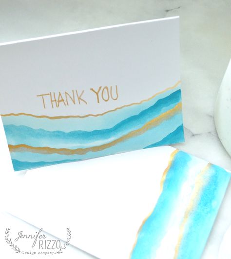 Watercolor Thank You Cards Diy Handmade, Thank You Cards Diy, Easy Watercolor Cards, Watercolor Stationary, Watercolor Notecards, Diy Watercolor Cards, Agate Art, Watercolor Birthday Cards, Watercolor Birthday