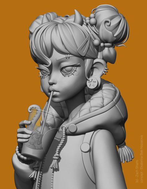 ArtStation - Octopus Soda 3d Concept Art, Zbrush Models, 3d Karakter, Web Design Typography, Learn Design, Zbrush Character, 3d Sculpting, Art Toys Design, Blender Models