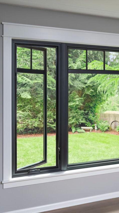 Modern Front Window Design, Large Wall Windows Living Rooms, Large Windows That Open, Large Window Replacement Ideas, Office Windows Ideas, Bow Window Replacement Ideas, Renewal By Anderson Windows Galleries, Black Windows Inside House, Picture Window Replacement Ideas