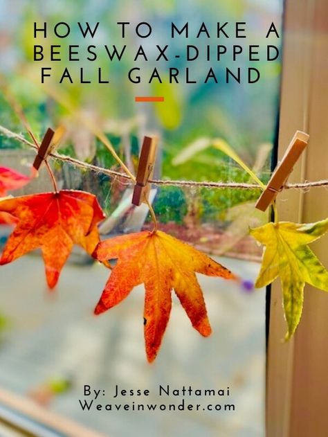 Diy Leaf Garland, Painting Crafts For Kids, Pumpkin Fairy House, Scented Play Dough, Leaf Projects, Diy Leaves, Waldorf Crafts, Waldorf Education, Fall Garland